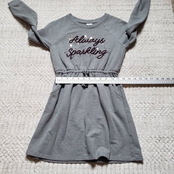 Wonder Nation Girls’ “Always Sparkling” Long Sleeve Dress – Size L (10/12) - Picture 9 of 13